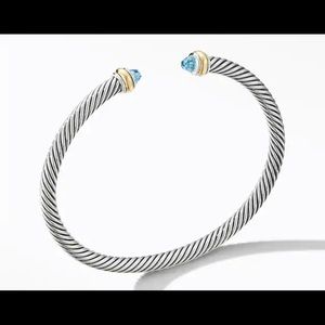 David Yurman Classic Cable Bracelet w/ Blue Topaz